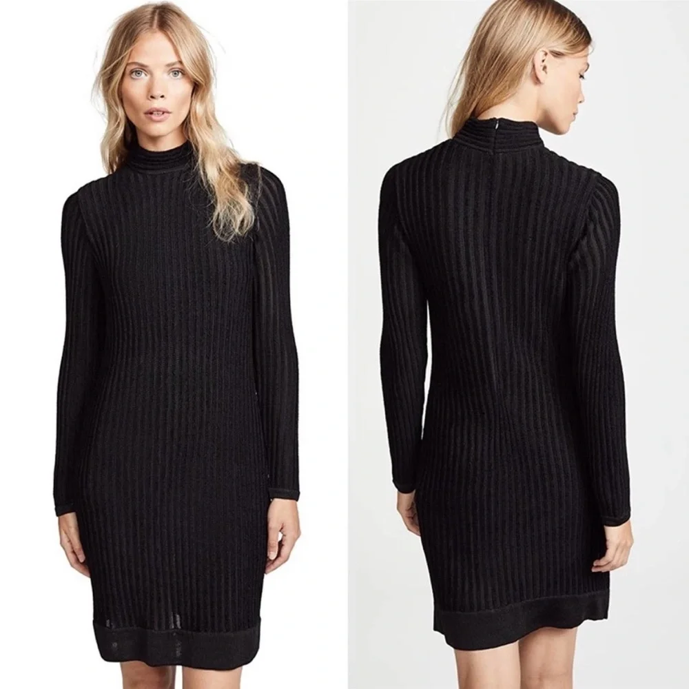 L’AGENCE Edita Ribbed Turtleneck Dress - Picture 5 of 10